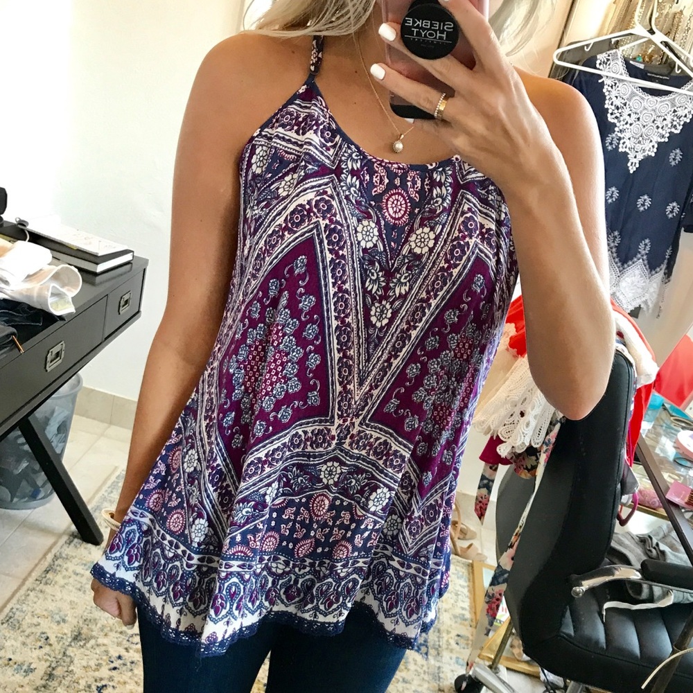 Purple Patterned Tank